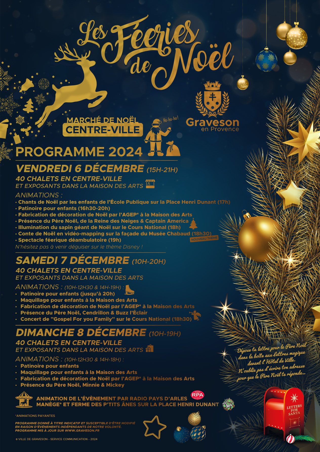 FéeriesNoël Programme A5 2024 Verso