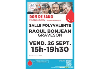 Don du Sang - Vendredi 26 septembre Salle R. Bonjean